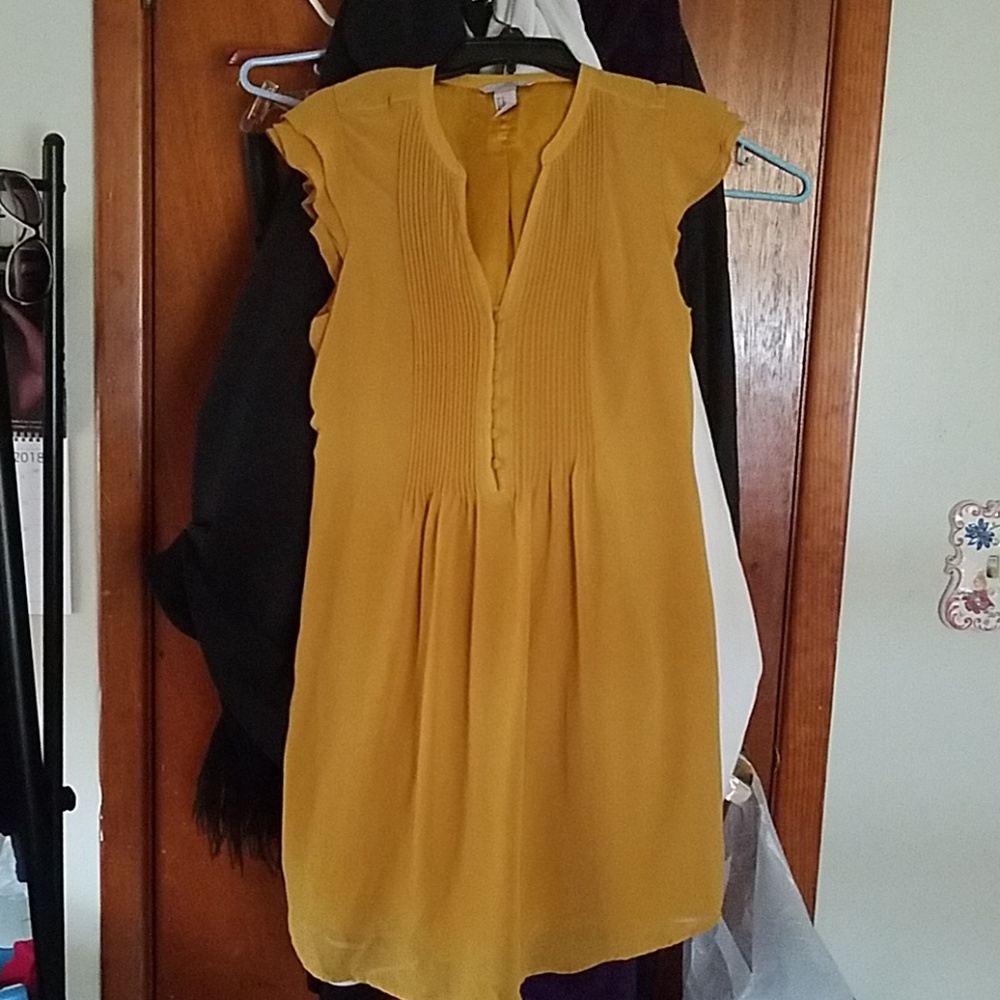 Yellow shoulder-cut,  sun dress